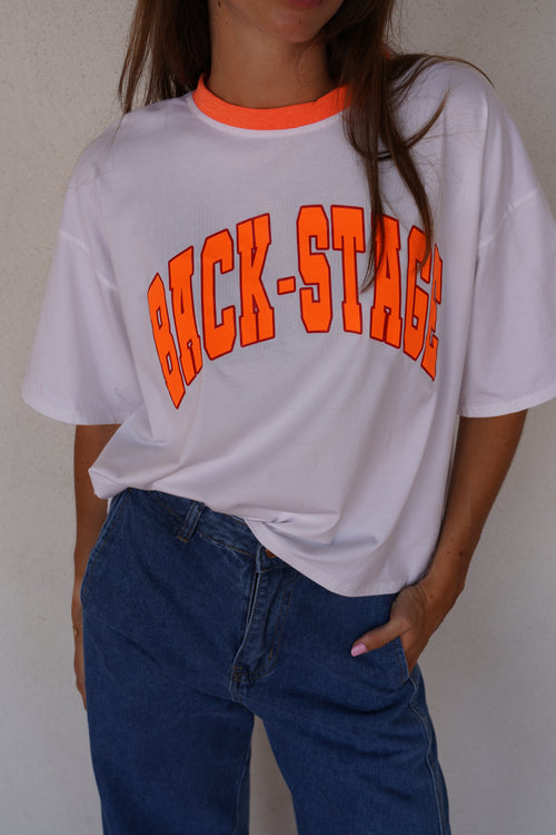 T-shirt Back-stage Blanc