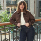 Veste Pigalle marron en daim