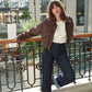 Veste Pigalle marron en daim