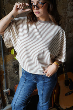 T-shirt Pablo rayé beige