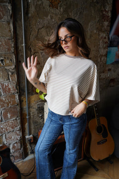 T-shirt Pablo rayé beige