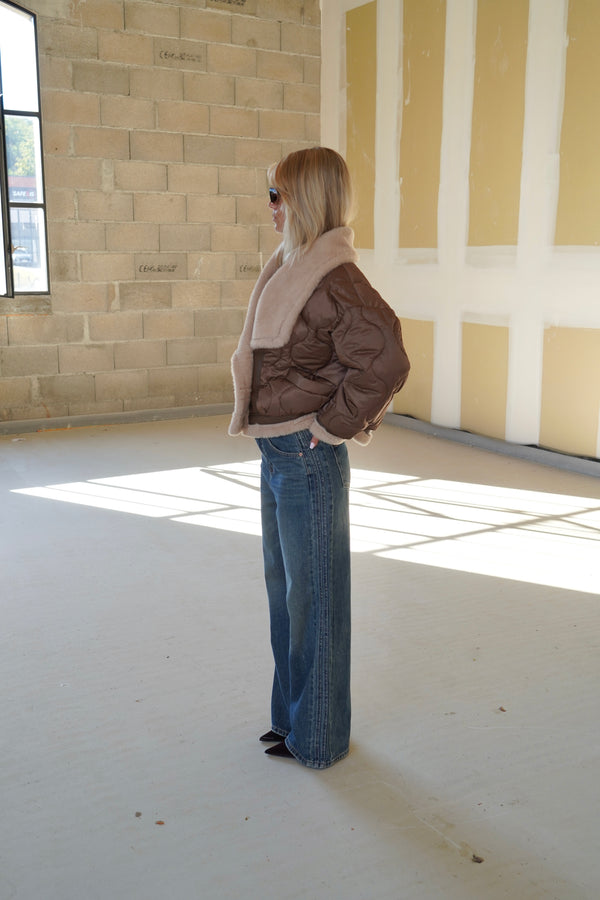 Doudoune Moss Marron