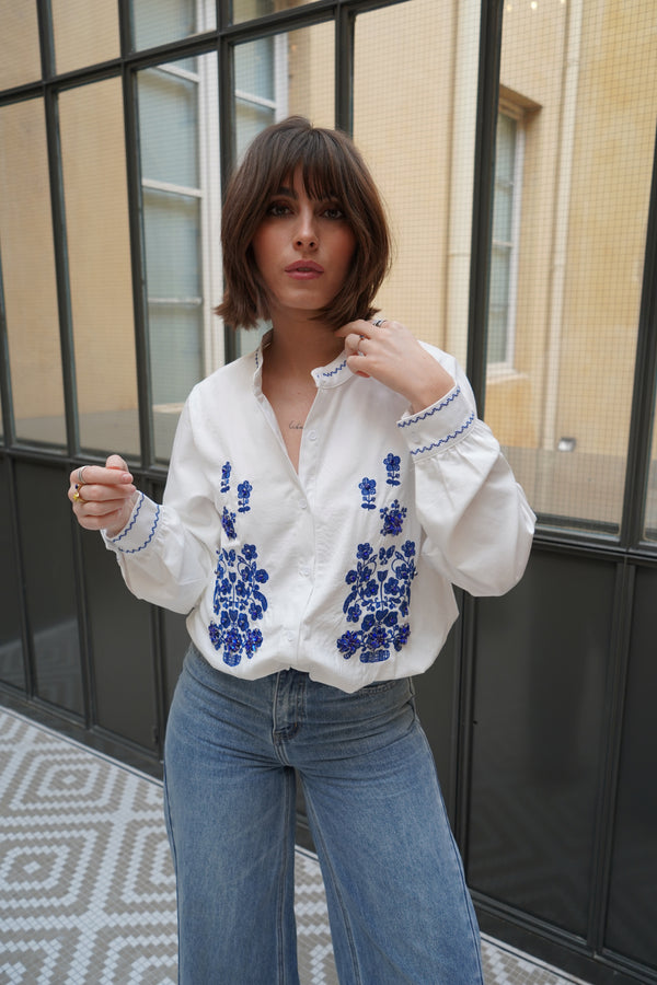 Chemisier Coralie Bleu