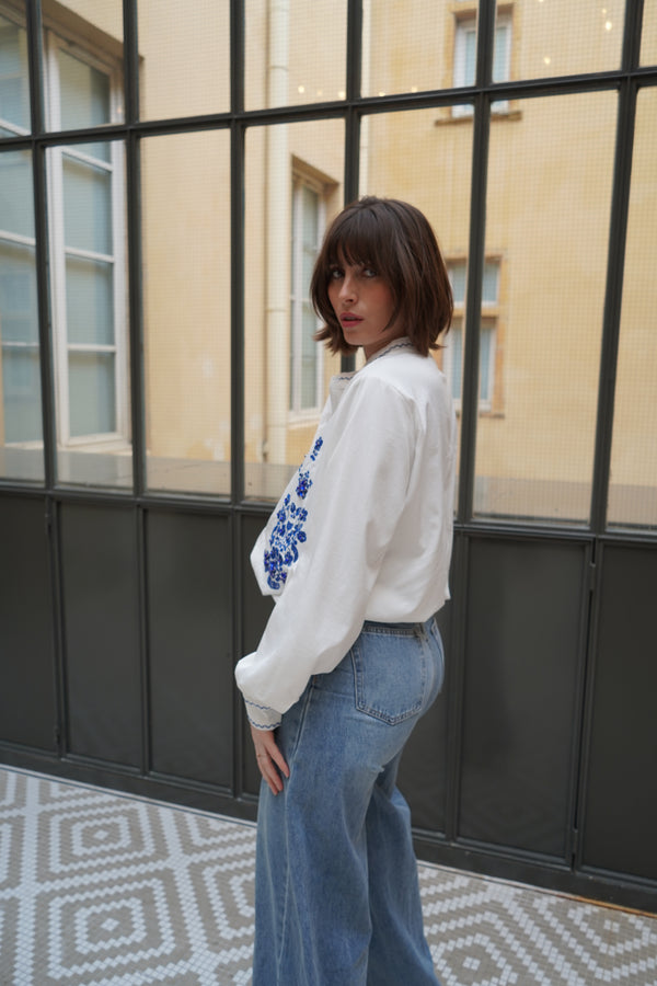 Chemisier Coralie Bleu