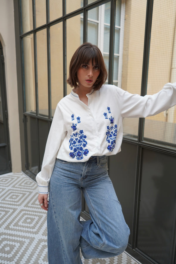 Chemisier Coralie Bleu