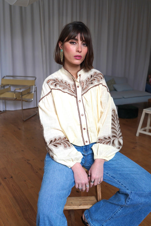 Paloma Beige Blouse