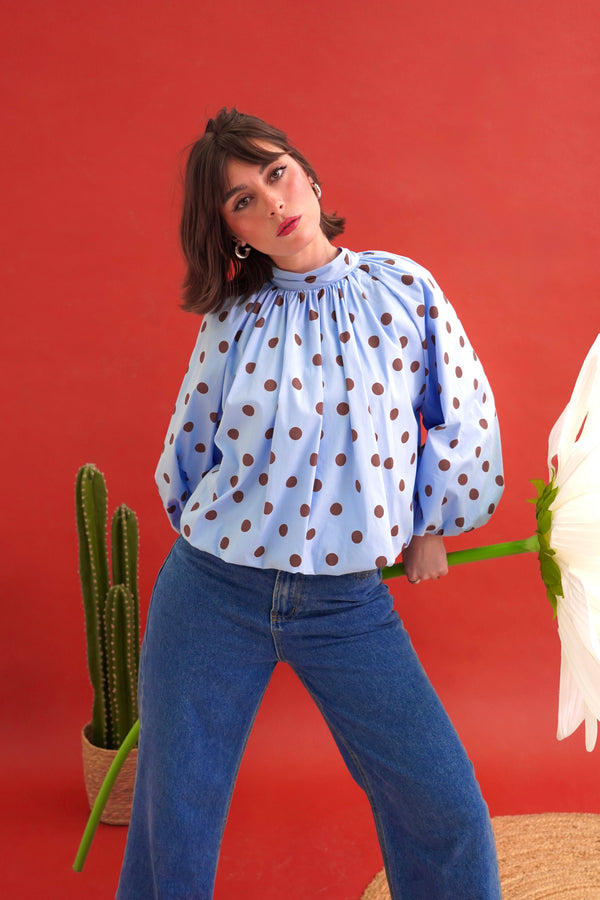 Suzanne Blue Blouse