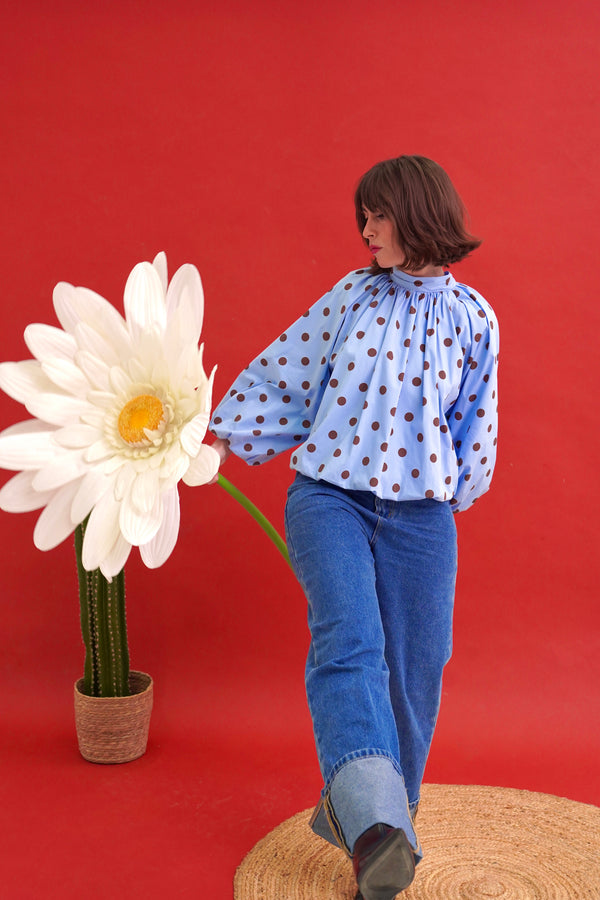 Suzanne Blue Blouse