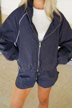 blue sports jacket