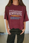 T-shirt Newspaper Bordeaux