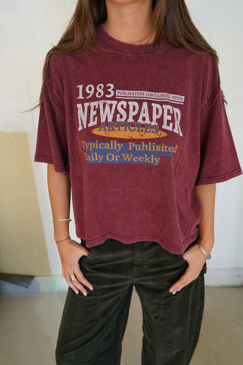 T-shirt Newspaper Bordeaux
