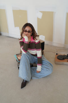 Pull Amber kaki