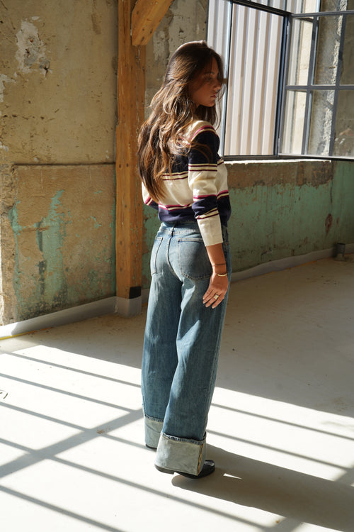 Pull Amber Bleu