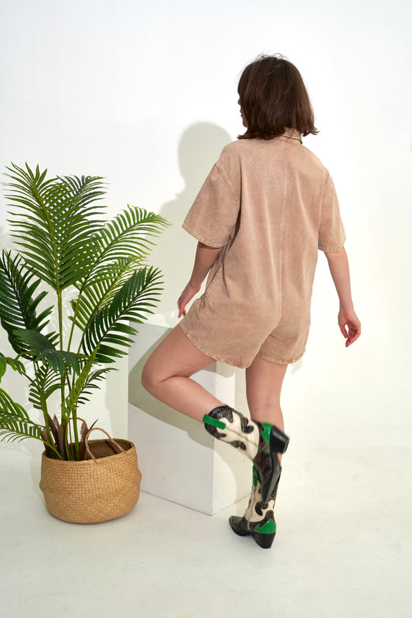 Aglaé Camel Romper
