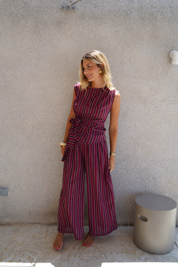 Galini Burgundy Trousers