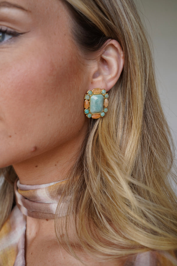 Boucles Céladon Turquoise