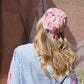 Bandana brodé rose pale