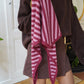 Arthur scarf, burgundy/pink