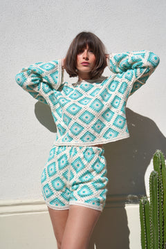 Short Light Blue