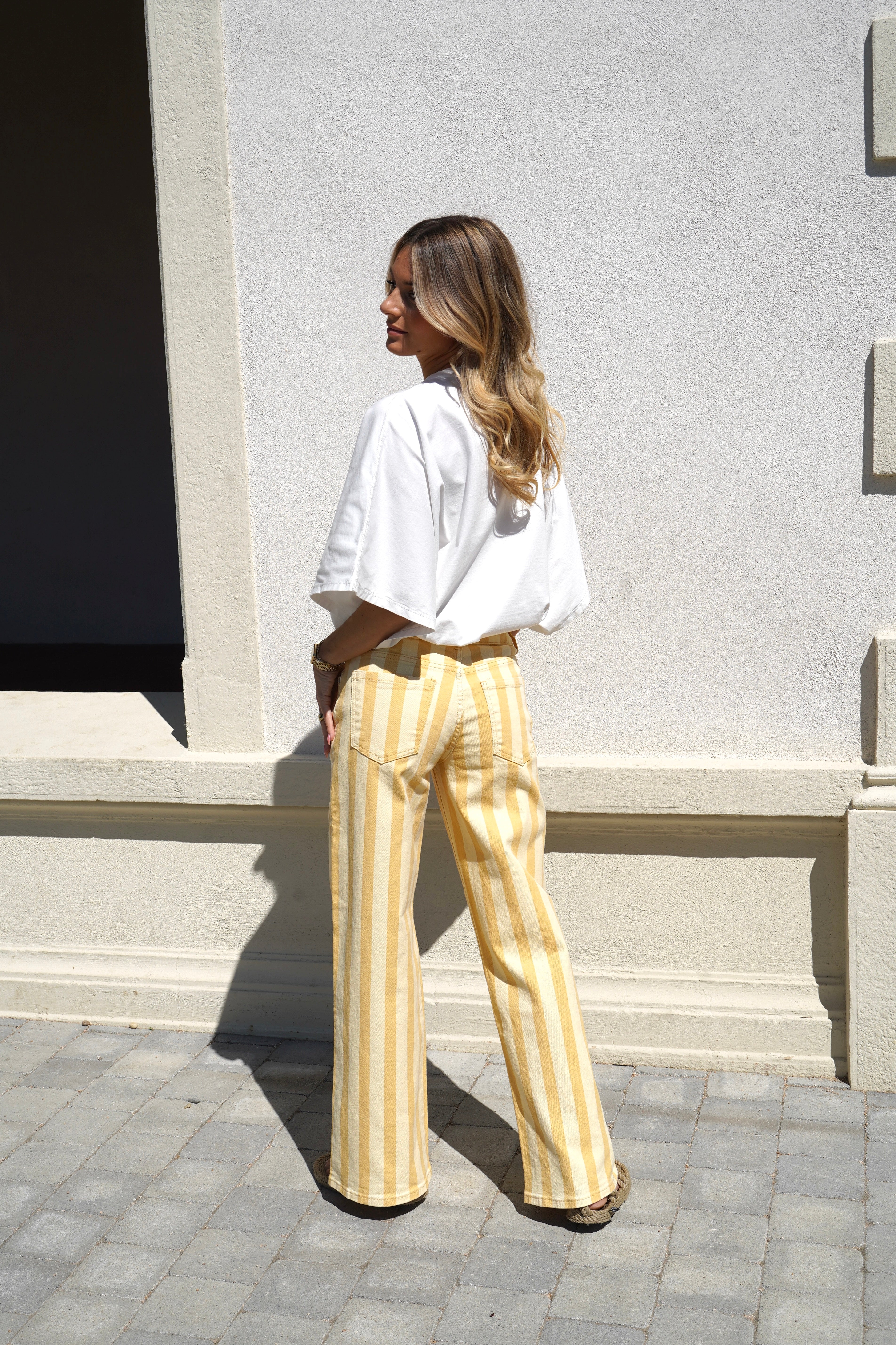 Jean Limoncello - Bright yellow high-waisted jeans – Mad Peonies
