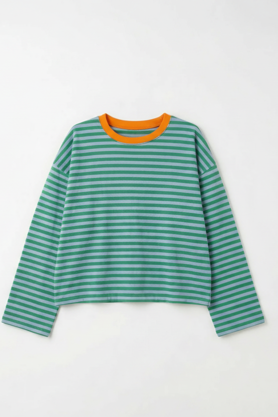 Enza orange collar t-shirt
