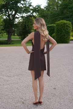 Robe Camelia marron