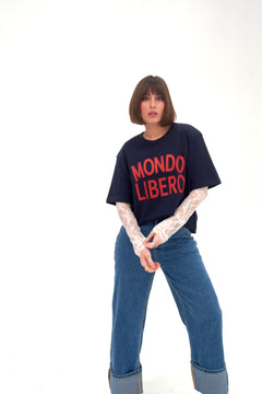 Mondo navy blue t-shirt