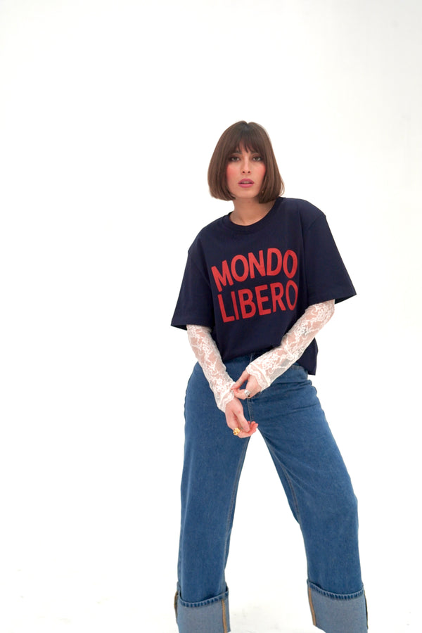 Mondo navy blue t-shirt
