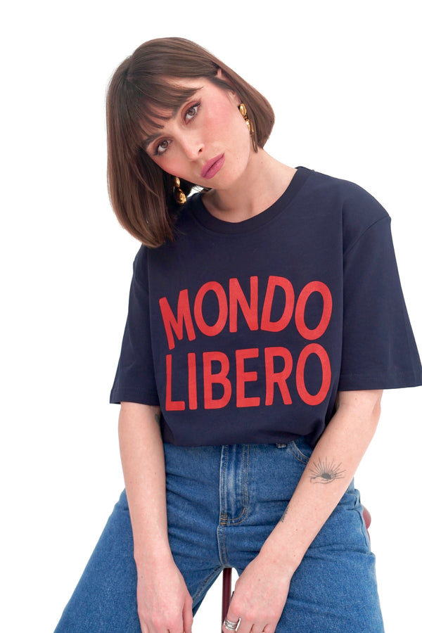 Mondo navy blue t-shirt