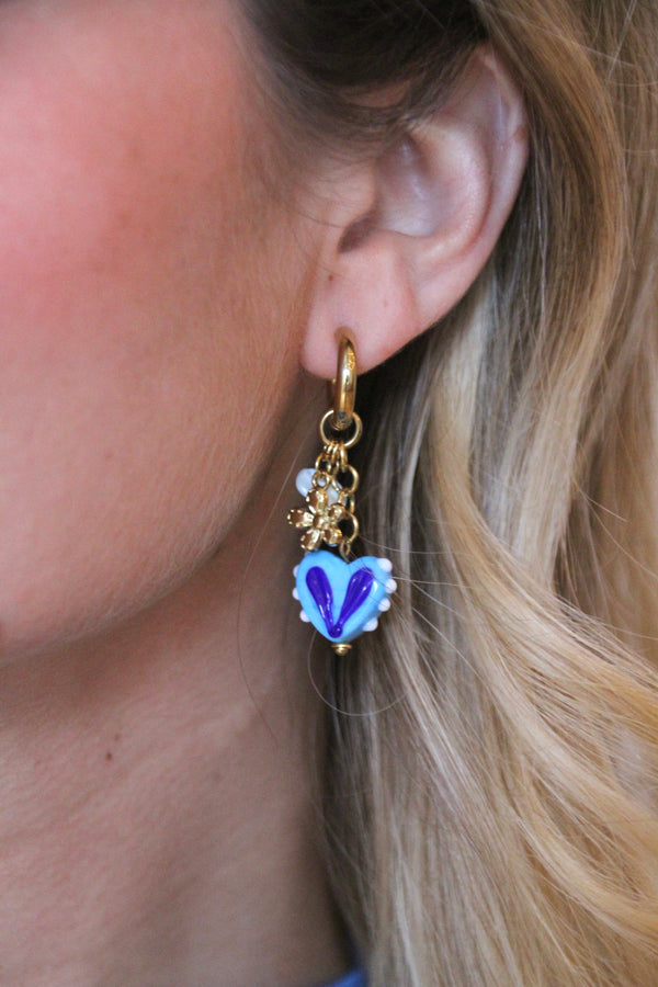 Boucles d'oreilles Fever bleues