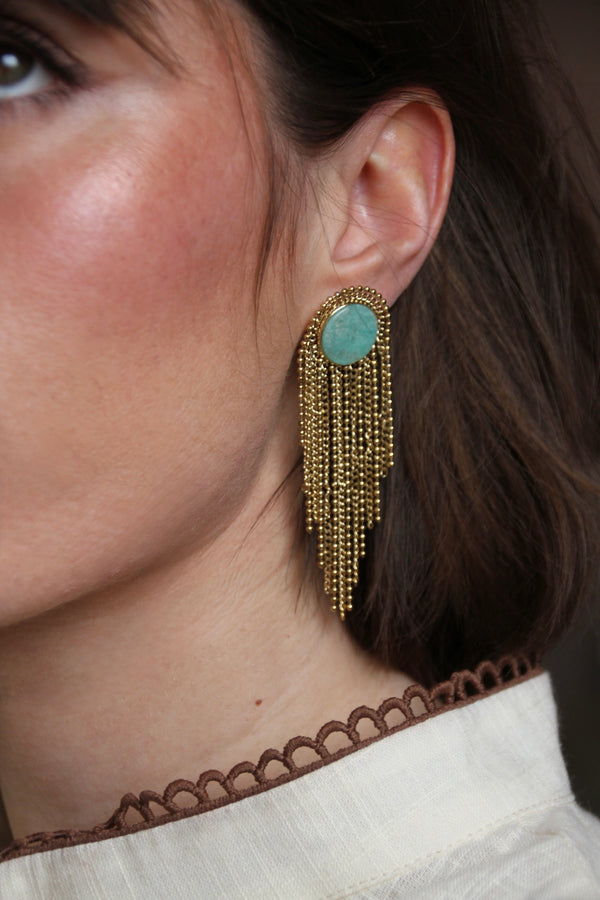 Boucles d'oreilles Denise bleues