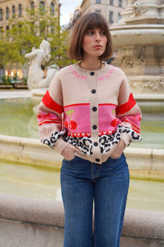 Cherry on the Cake beige cardigan