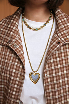 Sautoir Elisabeth bleu