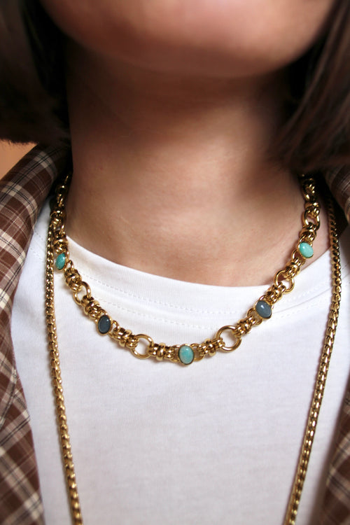 Collier Polly bleu