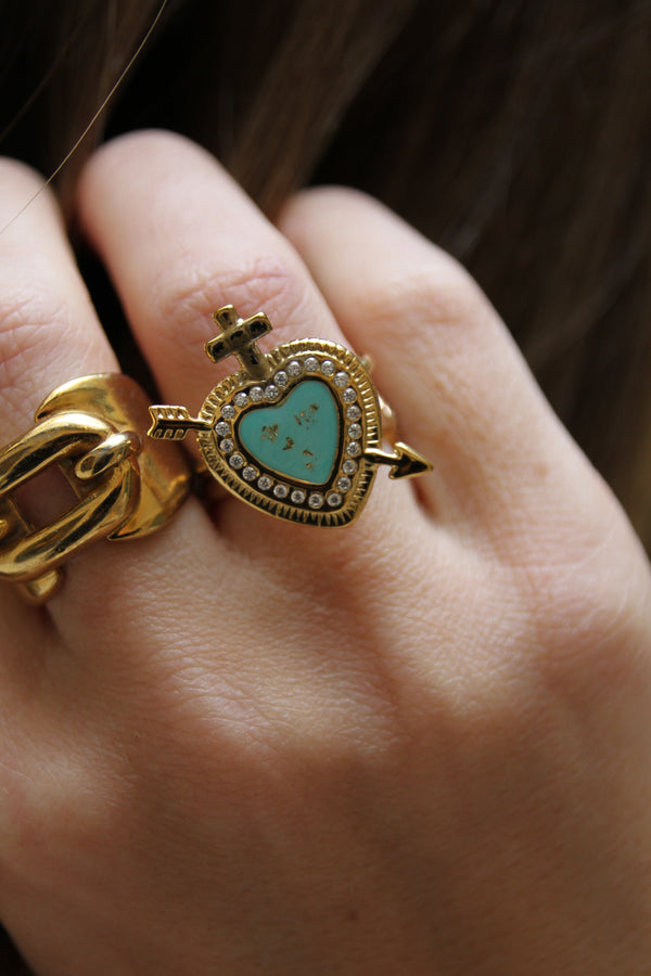 Bague Cupidon Turquoise