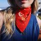 Bandana brodé rouge