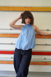 Blue Polka Dot Top