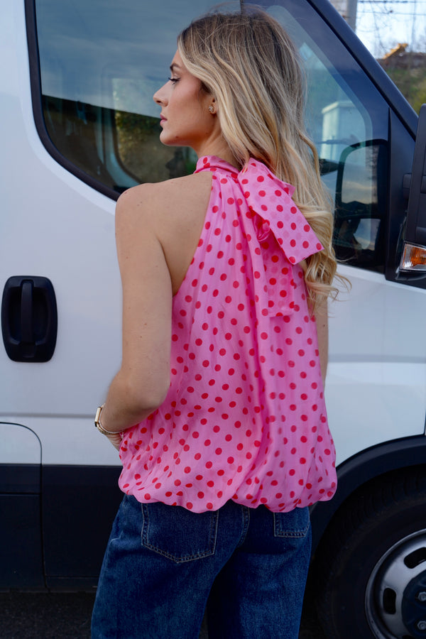 Top Polka Rose