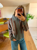 Gilet Gris/choco