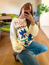 Bloom embroidered chunky knit sweater
