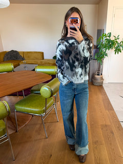 Pull mohair degradé gris