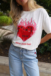 T-shirt Fire Love Blanc