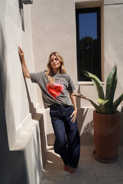 T-shirt Fire Love Gris