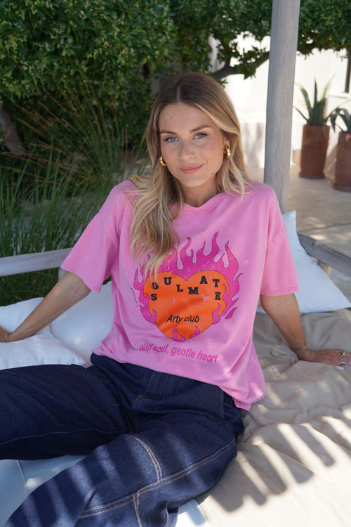 T-shirt Fire Love Rose