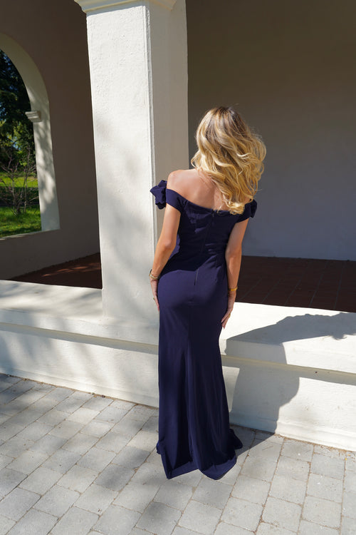 knee length dresses for ladies Velvet by Graham & Spencer Macie Dress in Night main image 0
