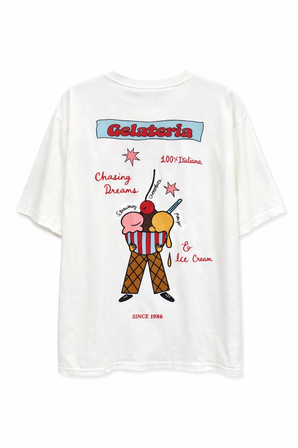 T-shirt Gelateria Blanc