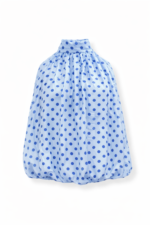 Blue Polka Dot Top