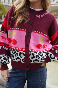 Cherry on the cake burgundy vest