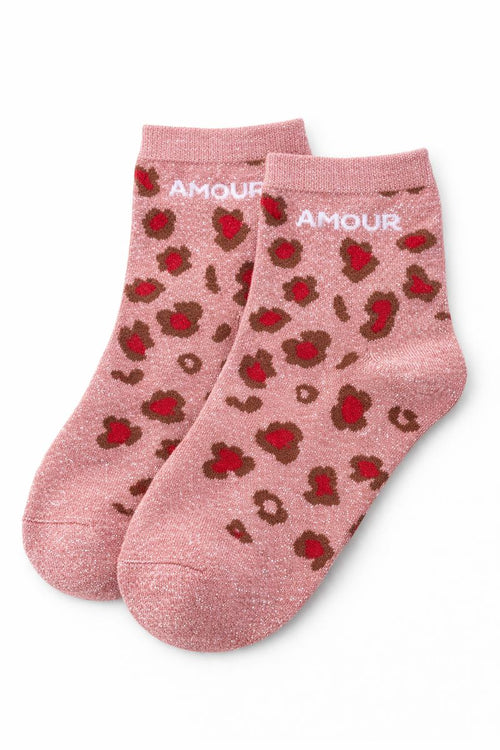 Pink Leo Love Socks 